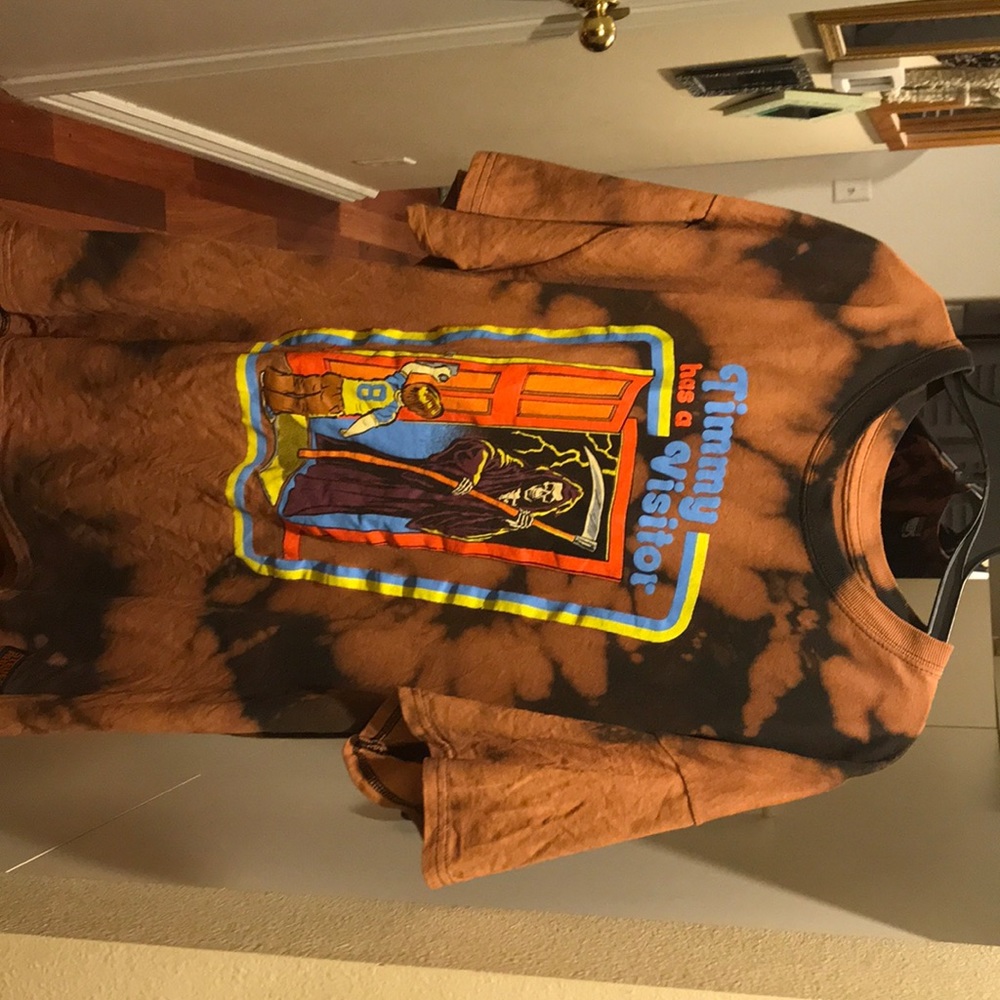 Custom bleach tye dyed Steve Rhodes tshirt